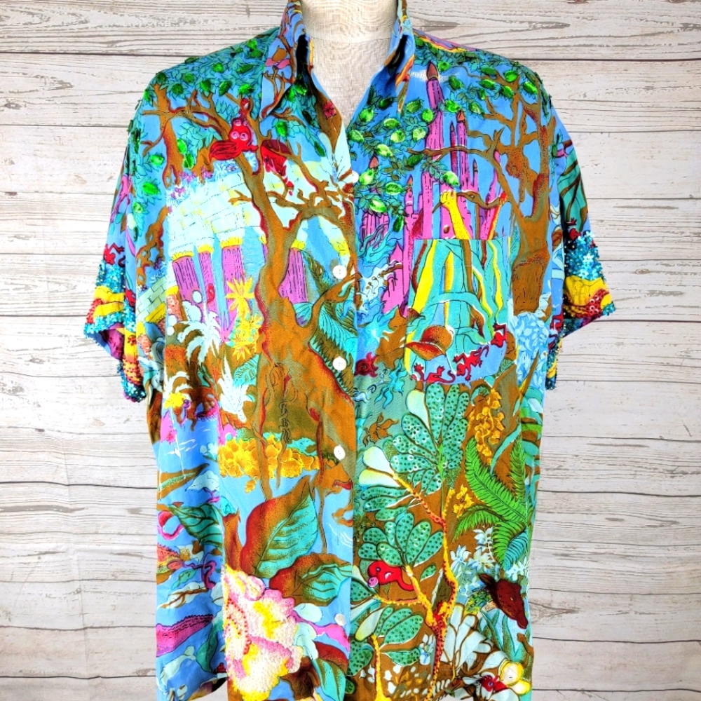 Naga by Milo beaded men's shirt